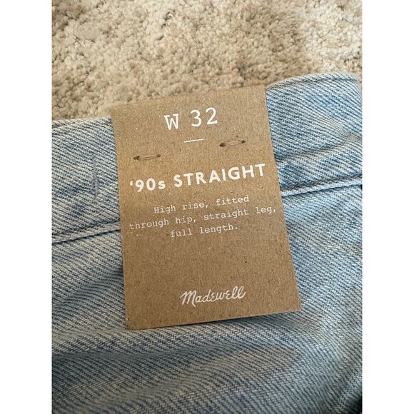 NEW Madewell 90s Straight Jeans Size 32 - Picture 6 of 7